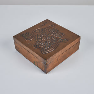 Copper & Wood Box with Embossed Animal Figure
