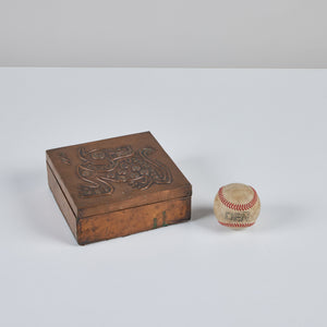 Copper & Wood Box with Embossed Animal Figure