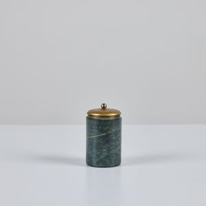 Marble and Brass Lidded Canister