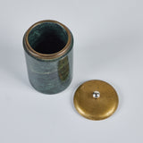 Marble and Brass Lidded Canister