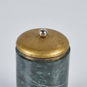 Marble and Brass Lidded Canister