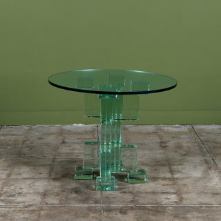 Postmodern Glass Bistro Table