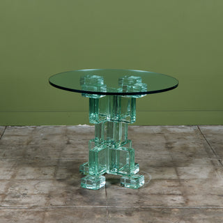 Postmodern Glass Bistro Table