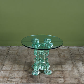 Postmodern Glass Bistro Table