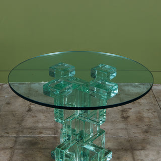 Postmodern Glass Bistro Table
