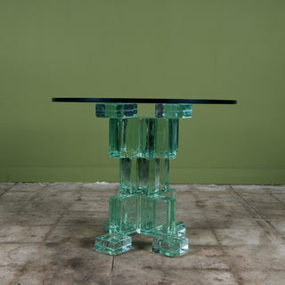Postmodern Glass Bistro Table