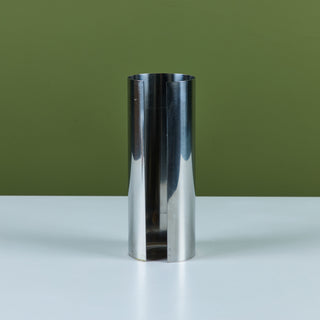 Polished Aluminum Split Tube Vase Case by Enzo Mari
