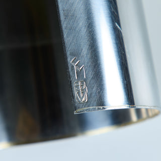 Polished Aluminum Split Tube Vase Case by Enzo Mari