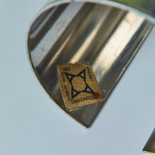 Polished Aluminum Split Tube Vase Case by Enzo Mari