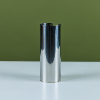 Polished Aluminum Split Tube Vase Case by Enzo Mari