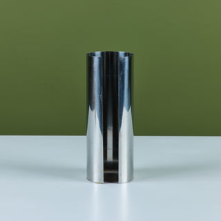 Polished Aluminum Split Tube Vase Case by Enzo Mari
