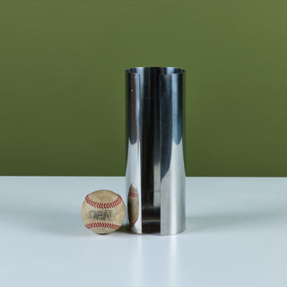 Polished Aluminum Split Tube Vase Case by Enzo Mari