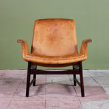 Illum Wikkelsø Leather Lounge Chair for Aarhus