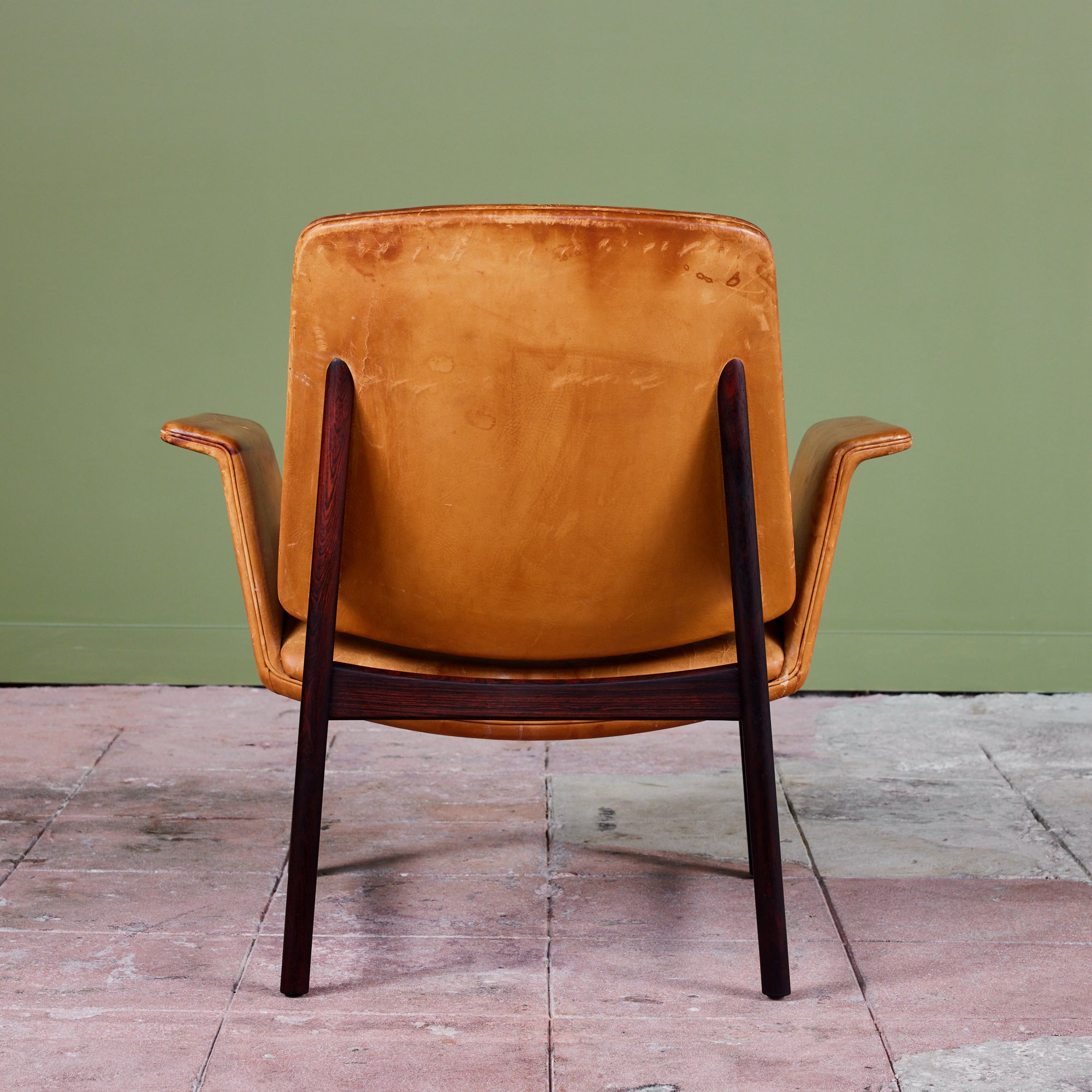 Illum Wikkelsø Leather Lounge Chair for Aarhus