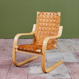 Alvar Aalto Cantilevered Leather Lounge Chair for Artek