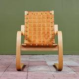Alvar Aalto Cantilevered Leather Lounge Chair for Artek