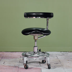 ON HOLD ** Adjustable Chair with Leather Seat by Den-Tal