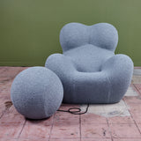 La Mamma Up 5 Bouclé Lounge Chair & Ottoman for B&B Italia