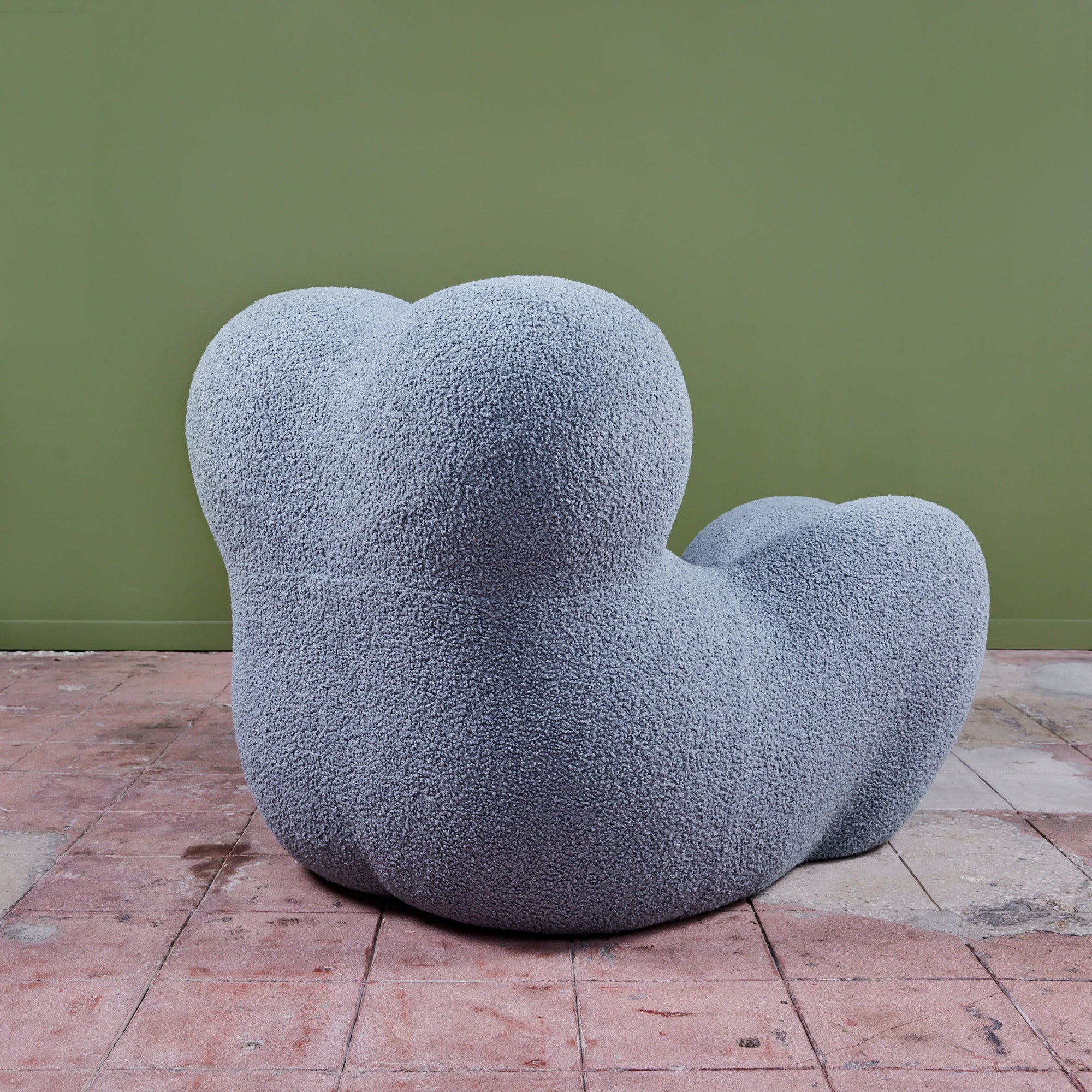 La Mamma Up 5 Bouclé Lounge Chair & Ottoman for B&B Italia