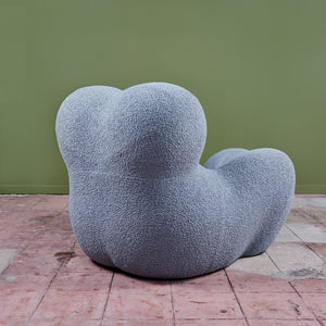 La Mamma Up 5 Bouclé Lounge Chair & Ottoman for B&B Italia