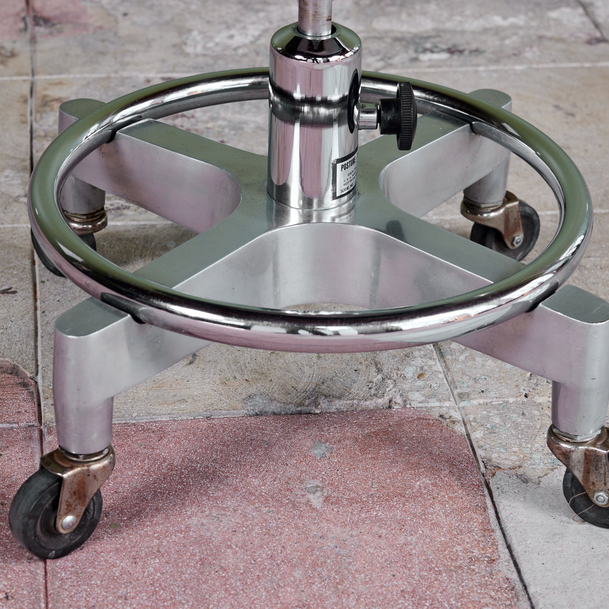 ON HOLD ** Adjustable Chair with Leather Seat by Den-Tal