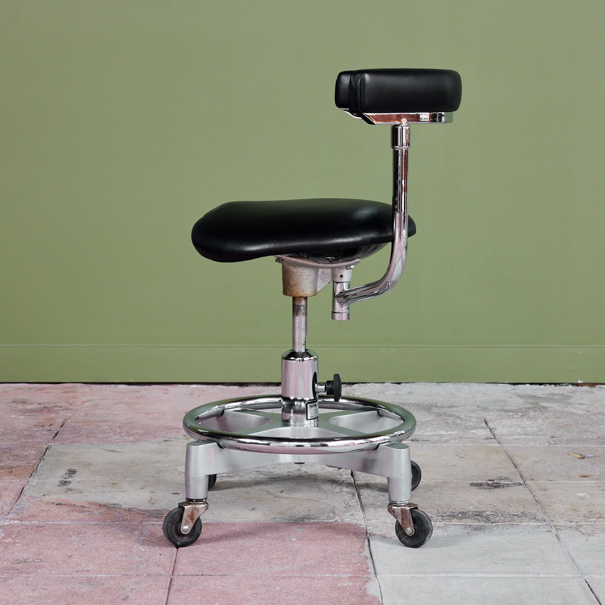 ON HOLD ** Adjustable Chair with Leather Seat by Den-Tal