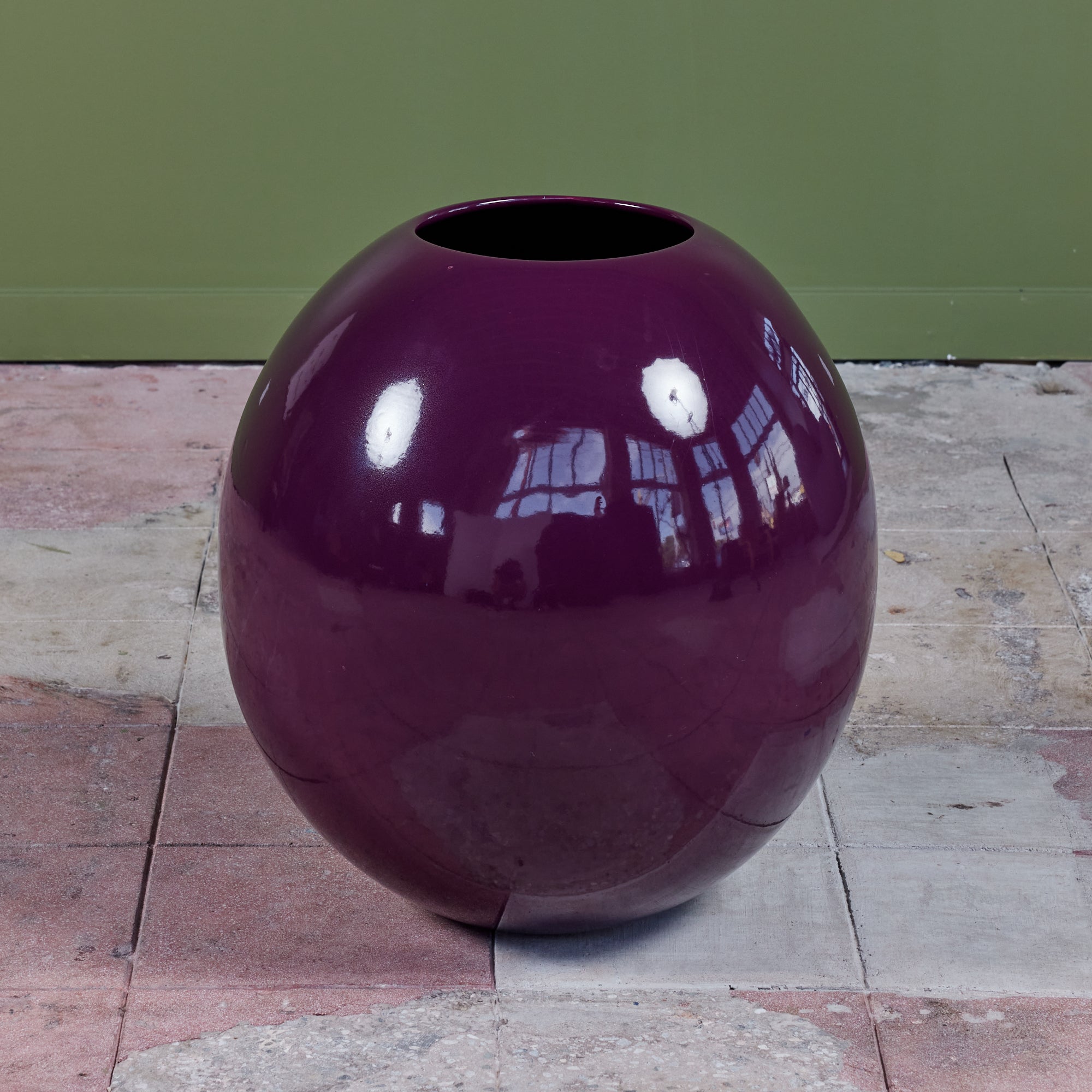 Large Purple Egg Planter by Marilyn Kay Austin for Architectural Pottery