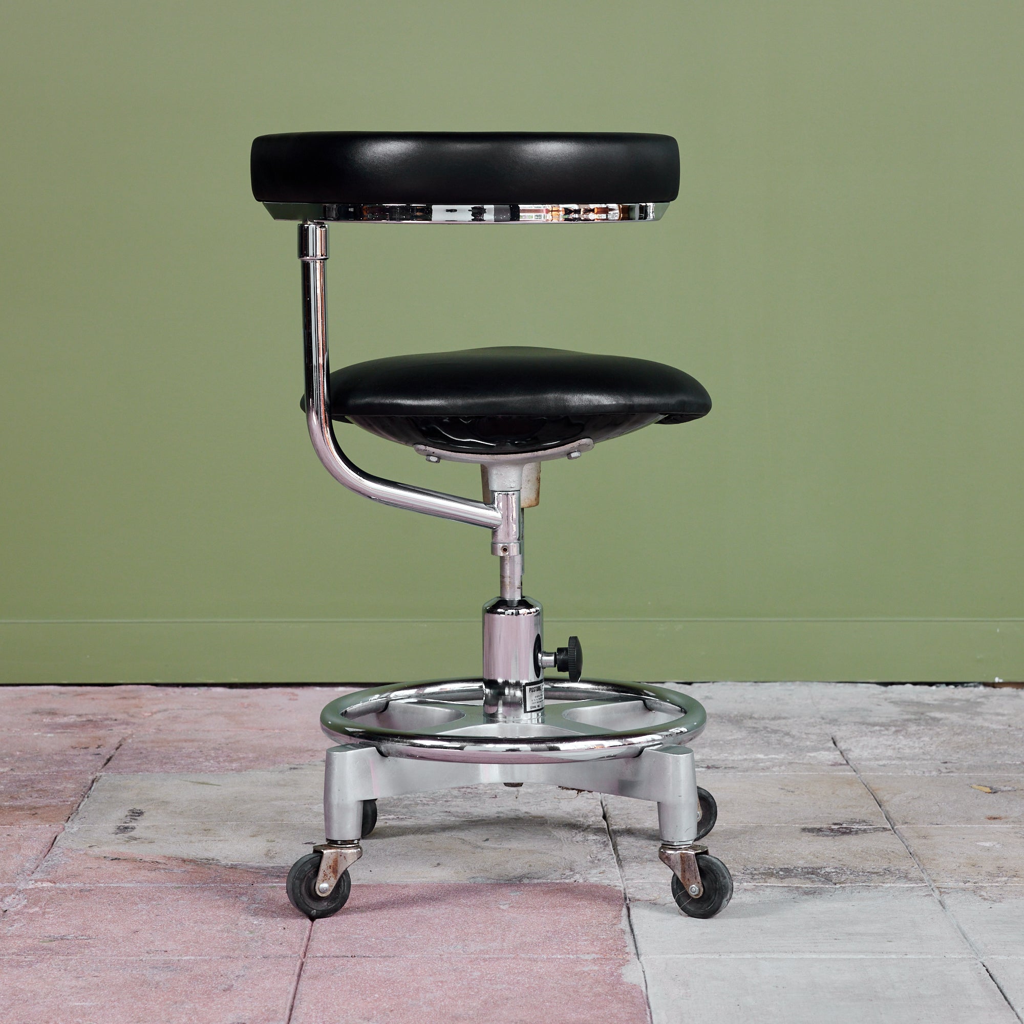 ON HOLD ** Adjustable Chair with Leather Seat by Den-Tal
