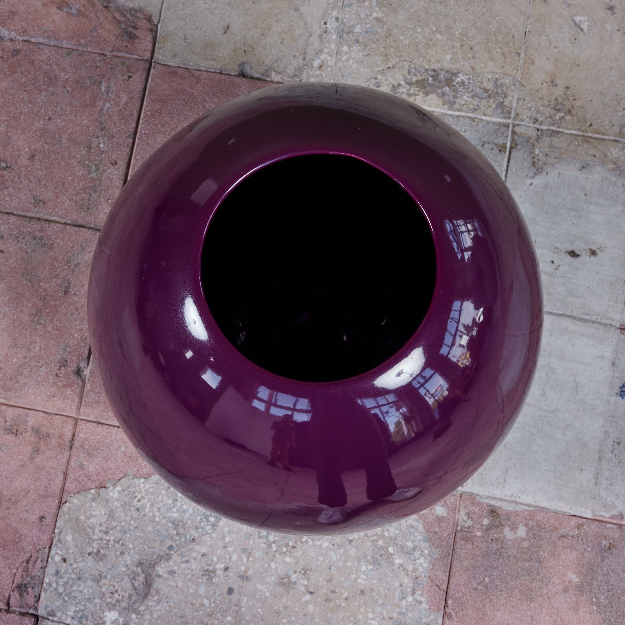 Large Purple Egg Planter by Marilyn Kay Austin for Architectural Pottery