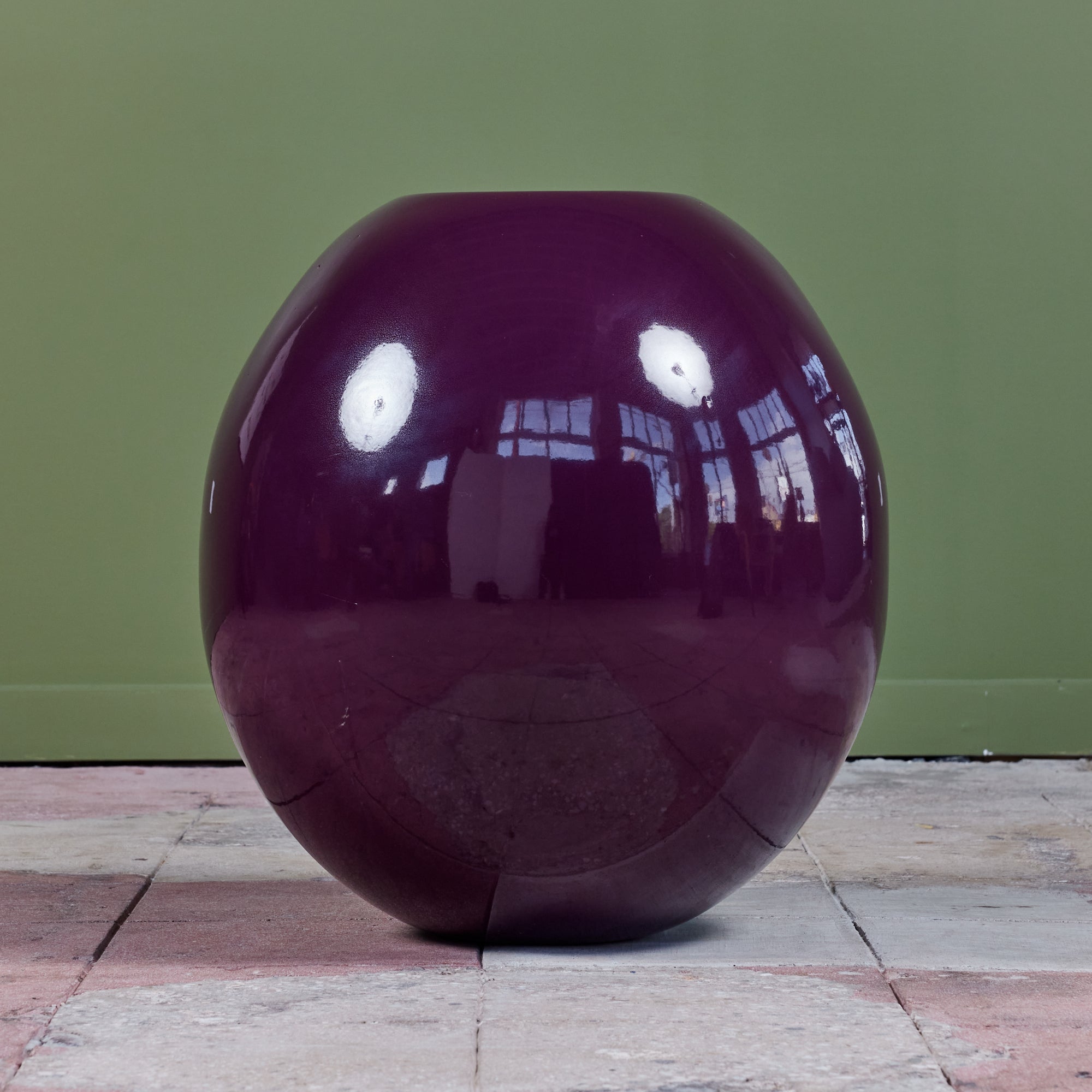 Large Purple Egg Planter by Marilyn Kay Austin for Architectural Pottery