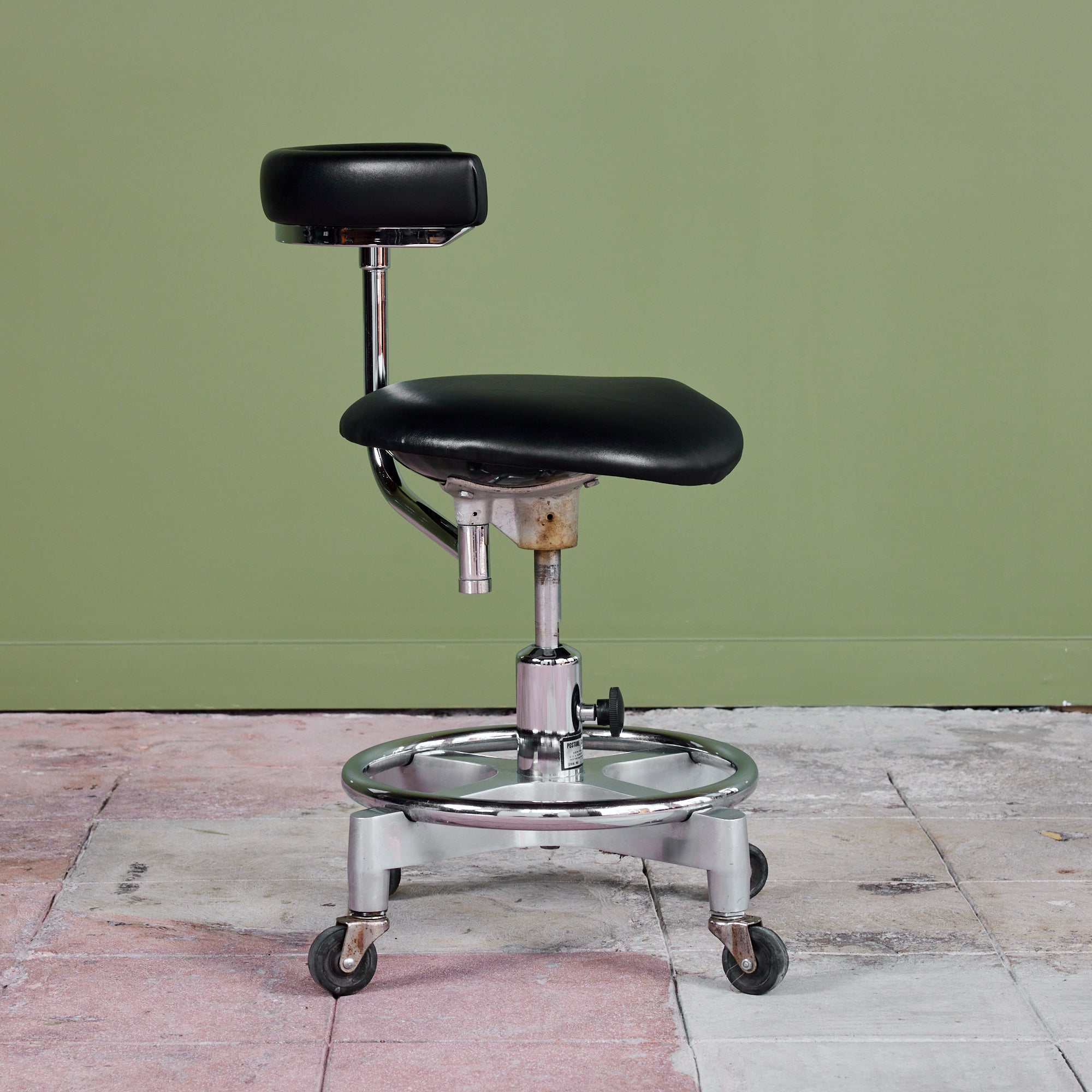 ON HOLD ** Adjustable Chair with Leather Seat by Den-Tal