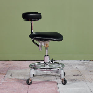 ON HOLD ** Adjustable Chair with Leather Seat by Den-Tal