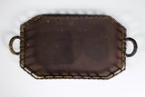 Octagonal Brass Tray with Handles