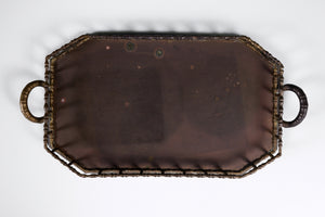 Octagonal Brass Tray with Handles