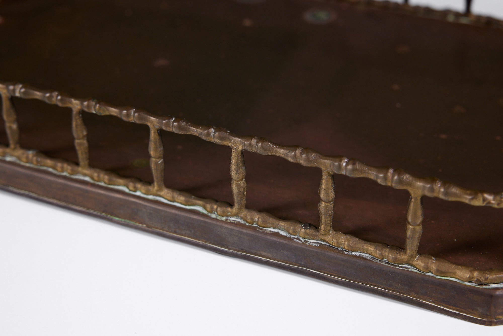 Octagonal Brass Tray with Handles