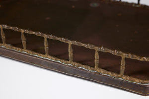 Octagonal Brass Tray with Handles