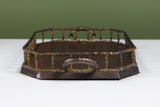 Octagonal Brass Tray with Handles