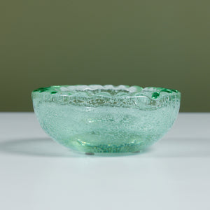 Daum Green Bubble Crystal Ashtray