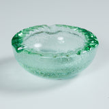 Daum Green Bubble Crystal Ashtray
