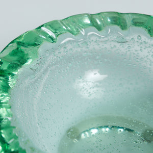 Daum Green Bubble Crystal Ashtray