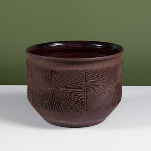 David Cressey & Robert Maxwell Stoneware “Sunburst” Bowl Planter for Earthgender