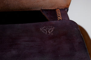 Cuendet Leather Strap Bag with Wood Latches