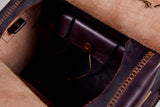 Cuendet Leather Strap Bag with Wood Latches