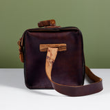 Cuendet Leather Strap Bag with Wood Latches