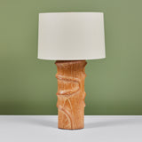 Sculptural Oak Table Lamp