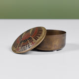 Phoenix Rising Brass Lidded Bowl