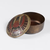 Phoenix Rising Brass Lidded Bowl