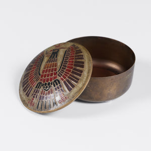 Phoenix Rising Brass Lidded Bowl