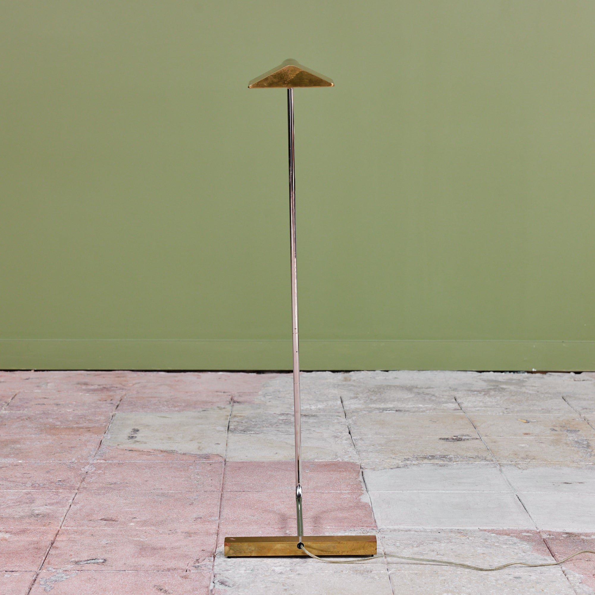 Cedric Hartman Brass and Stainless Steel Floor Lamp
