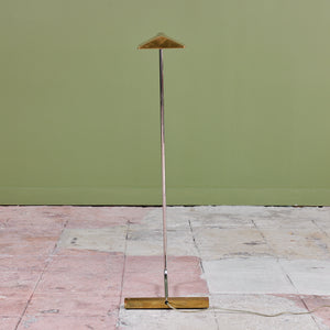 Cedric Hartman Brass and Stainless Steel Floor Lamp